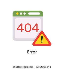 Fehler bei Vektorgrafik Flaches Symbol Design Illustration. Symbol auf weißem Hintergrund EPS10-Datei 