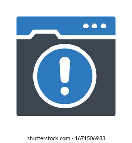 icono de color de glifo vectorial de error 