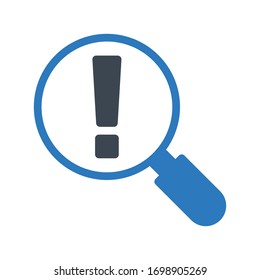 icono de color de glifo vectorial de error 