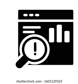 error vector glyph flat icon 