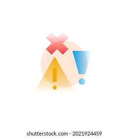 Error. Vector icon in gradient style