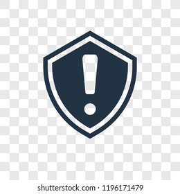 Error vector icon isolated on transparent background, Error transparency logo concept