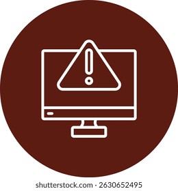 Design do ícone de círculo da linha do vetor de erro