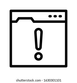 error vector thin line icon 