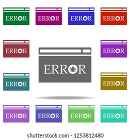 error from a virus icon. Elements of Hacker in multi color style icons. Simple icon for websites, web design, mobile app, info graphics