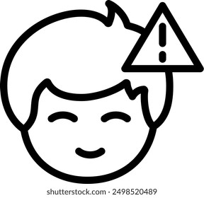 Error or warning symbol Line Vector Icon Design