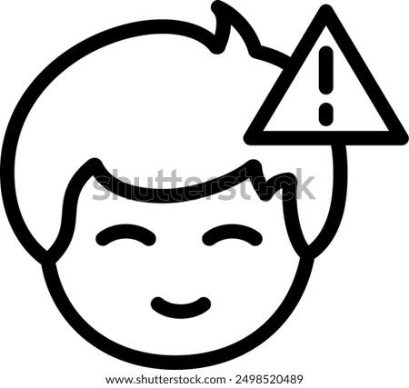 Error or warning symbol Line Vector Icon Design