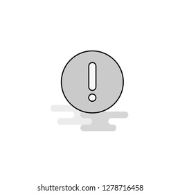 Error Web Icon. Flat Line Filled Gray Icon Vector