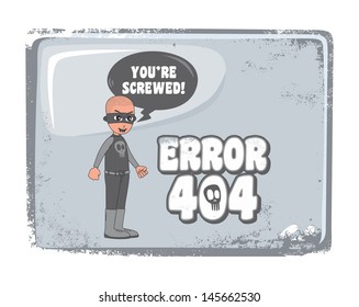 error web page bald villain