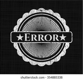 Error written with chalkboard texture