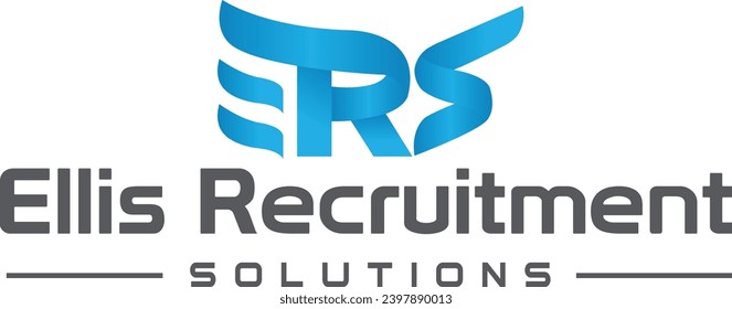 ERS letter logo with recruitment symbol