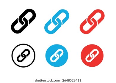 ersatile Link Icons Six Colorful Variations for Websites and Applications - Free Download	
