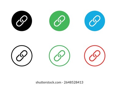 ersatile Link Icons Six Colorful Variations for Websites and Applications - Free Download	
