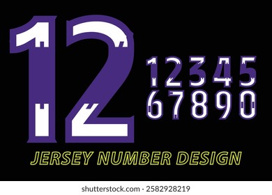 ersey number design and jersey number typography
Modern Jersey number and jersey number typography, jersey font