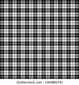 Erskine Tartan plaid. Scottish pattern in black and white cage. Scottish cage. Traditional Scottish checkered background. Seamless fabric texture. Vector illustration