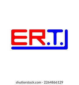 Logotipo de letra ERT diseño creativo con gráfico vectorial, ERT simple y moderno logo.