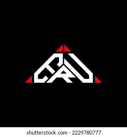 ERU letter logo creative design with vector graphic, ERU simple and modern logo in round triangle shape.