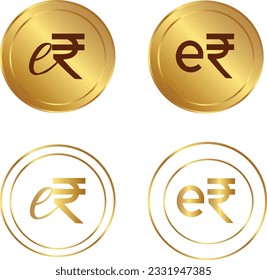 erupee virtual golden for digital payment
einr erupi virtual golden for digital payment vector