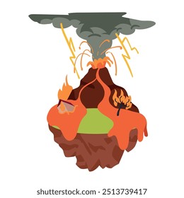 vulcão em erupção alterações climáticas isoladas
