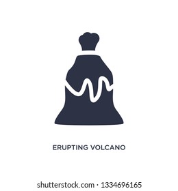 erupting volcano icon. Simple element illustration from meteorology concept. erupting volcano editable symbol design on white background. Can be use for web and mobile.