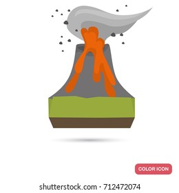 Eruption color flat icon