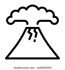 Icono de erupción del paquete de iconos de desastres
