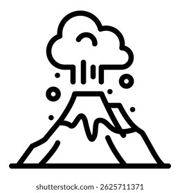 Elemento De Ícone De Erupção Para Design