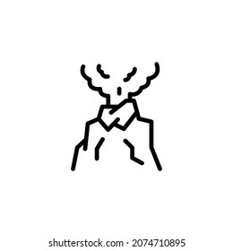 gráfico vectorial de ilustración de icono de erupción
