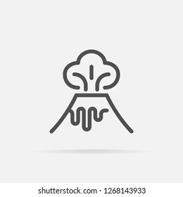 Eruption icon in line style. For your design, logo. Vector illustration. Editable Stroke. 48x48 Pixel Perfect.