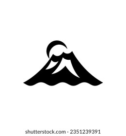 Eruption icon on white background