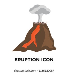 Eruption icon vector isolated on white background, Eruption transparent sign , weather symbols