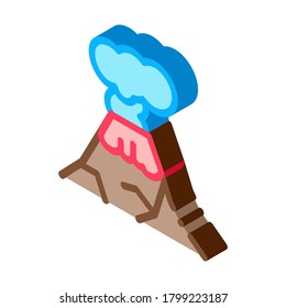 eruption icon vector. isometric eruption sign. color isolated symbol illustration