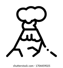 eruption icon vector. eruption sign. isolated contour symbol illustration