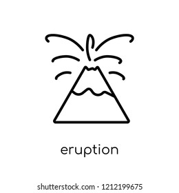 Eruption icon from Weather collection., editable outline stroke vector illustration