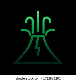 eruption sign nolan icon. Simple thin line, outline vector of weather icons for ui and ux, website or mobile application