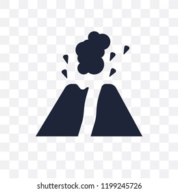Eruption transparent icon. Eruption symbol design from Weather collection. Simple element vector illustration on transparent background.