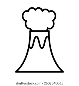 Eruption Vector Line Icon Design