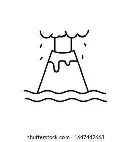 Eruption, volcano icon. Simple line, outline vector elements of natural disasters icons for ui and ux, website or mobile application