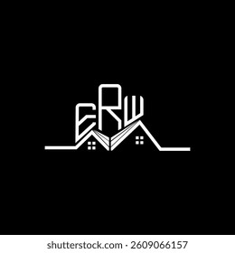 ERW Real State logo design, ERW simple and modern logo. ERW luxurious alphabet design  