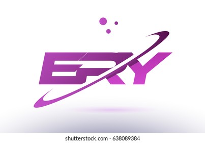 ery e r y  alphabet letter logo combination purple pink creative text dots company vector icon design template