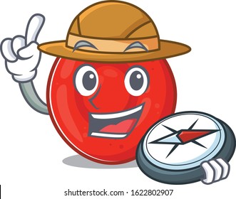 Erythrocyte cell stylized Explorer having a compass