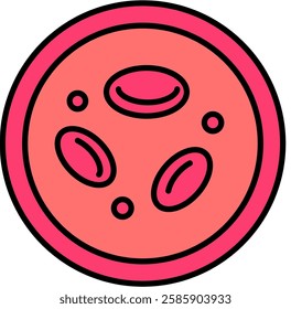 erythrocytes hypertonic icon, hemogoblin, liquid