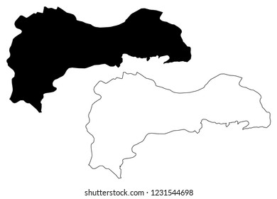 Erzincan (Provinces of the Republic of Turkey) map vector illustration, scribble sketch Erzincan ili map