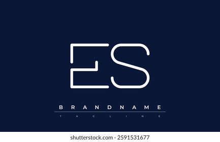 ES Abstract letter logo. This logo icon incorporate with abstract shape in the creative way