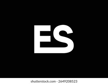 Monograma do logotipo das letras abstratas ES