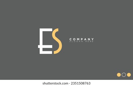 ES Alphabet letters Initials Monogram logo SE, E and S