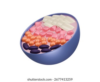  es campur icon 3d illustration render