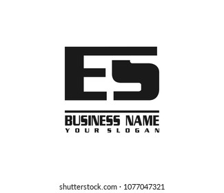 ES company linked letter logo