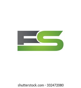 ES company linked letter logo green