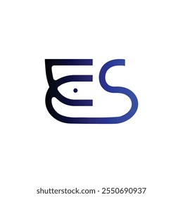 es abstrato criativo moderno minimalista espaço negativo intemporal símbolo vetor negócio logotipo design